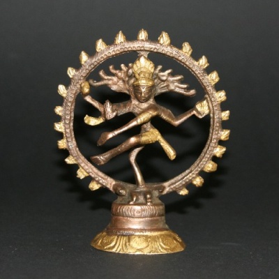Shiva dansend, brons messing 14cm